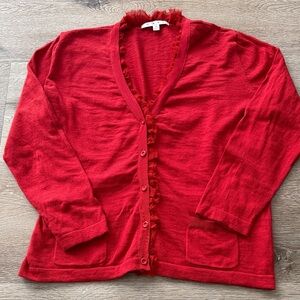 CAbi Vibrant Red Women's Cardigan Sweater